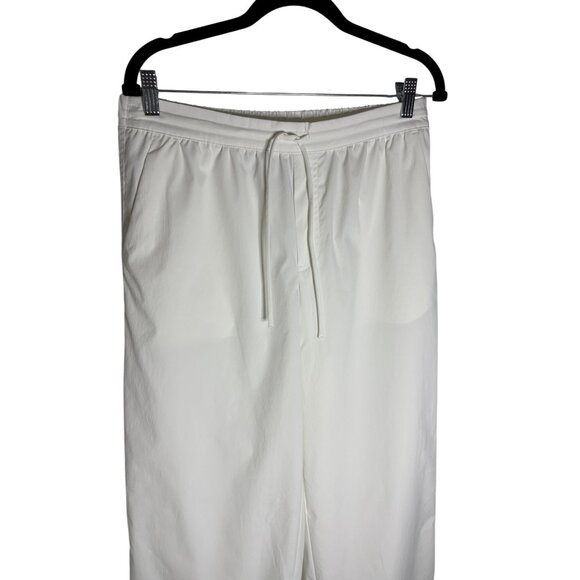 NWT Athleta Drift Mid Rise Poplin White Wide Leg Pant-sz Medium - Picture 5 of 12